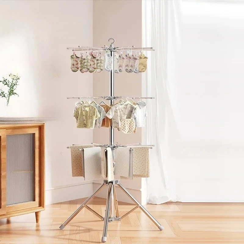 

Сушилка для детской одежды - складной органайзер для белья в помещении и на открытом воздухе с 32 контактами, специальная вешалка для детской одежды для детской комнаты и балкона