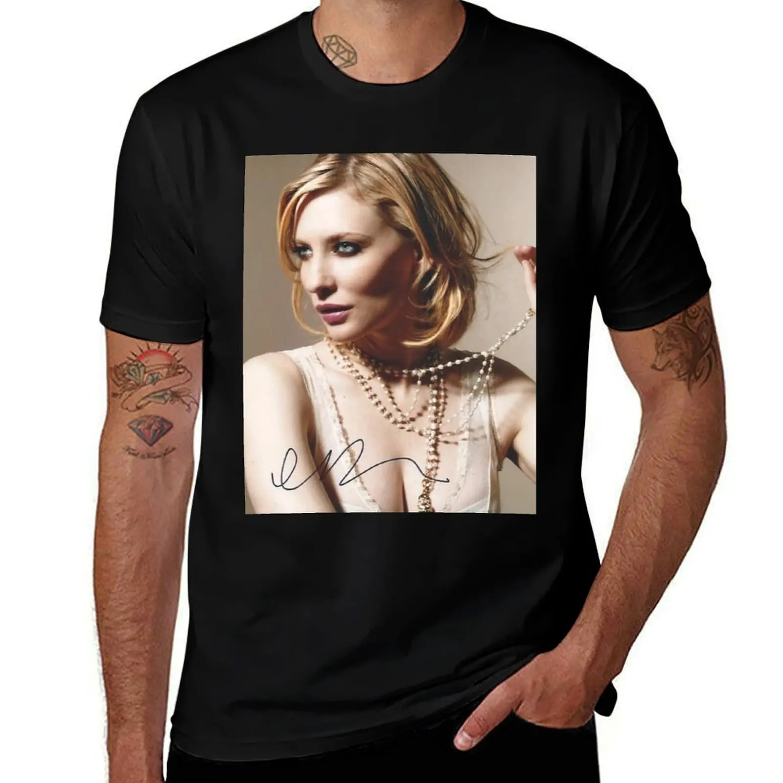 

cate blanchett signed T-Shirt cute tops Personalized t-shirt T-shirts oversize football t shirt heavyweight t shirts for men