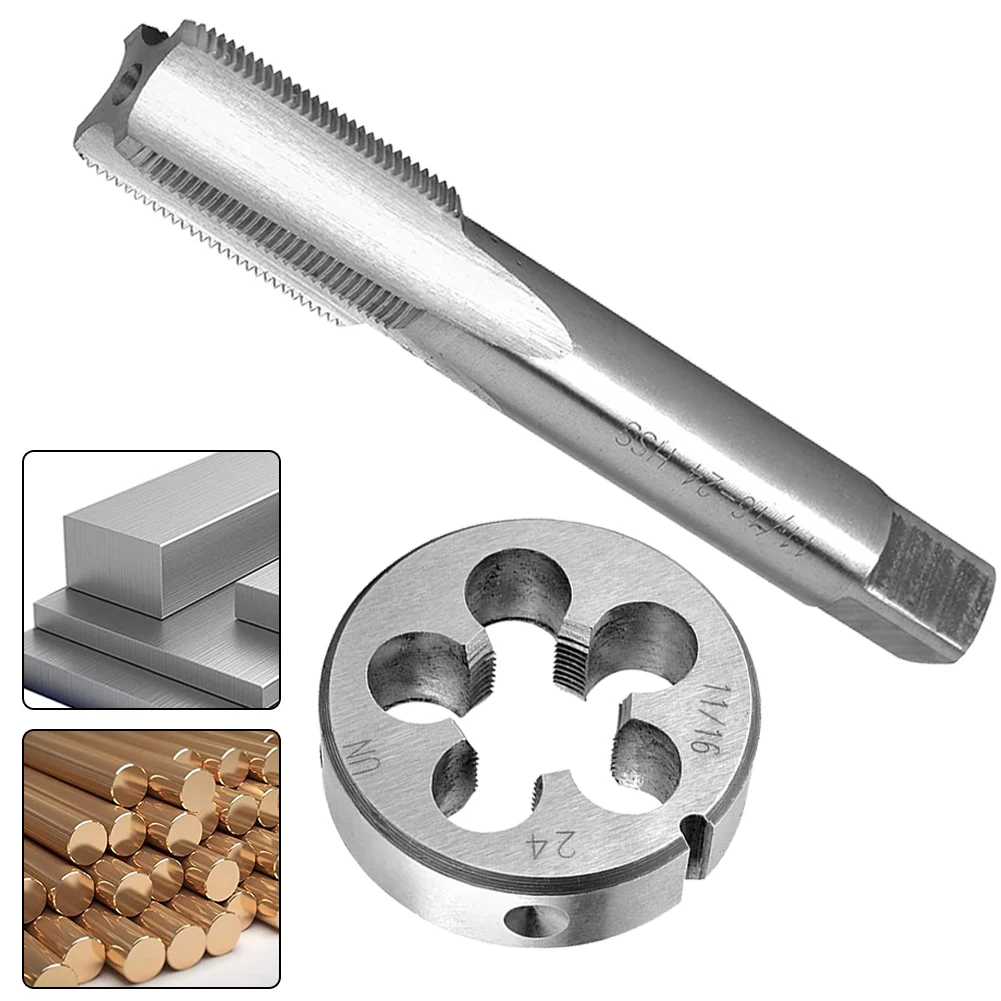 Die Tap 11 16-24 UNEF Die 11 16-24 UNEF Tap 11 16-24 UNEF Tap and Die Set UNEF Machine Thread Right Hand Tap and Round Die