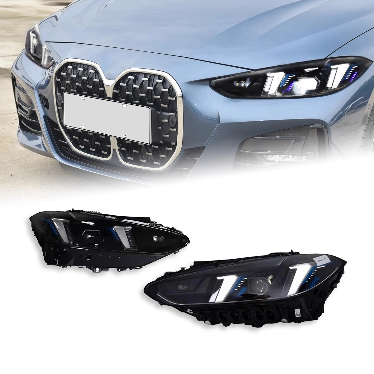 

Автомобиль для BMW 4 серии G22 M4 G82 2020-2023 фары DRL Hella светодиодные биксеноновые лампы автомобильный аксессуар 425i 428i 430i 435i указатель поворота