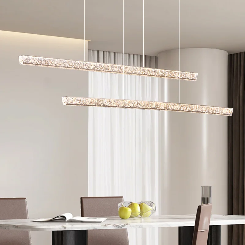 Wohnzimmer Kronleuchter moderne einfache Atmosphäre Wohnzimmer Hauptlicht Eis Riss Licht Luxus Ring Hauptlicht