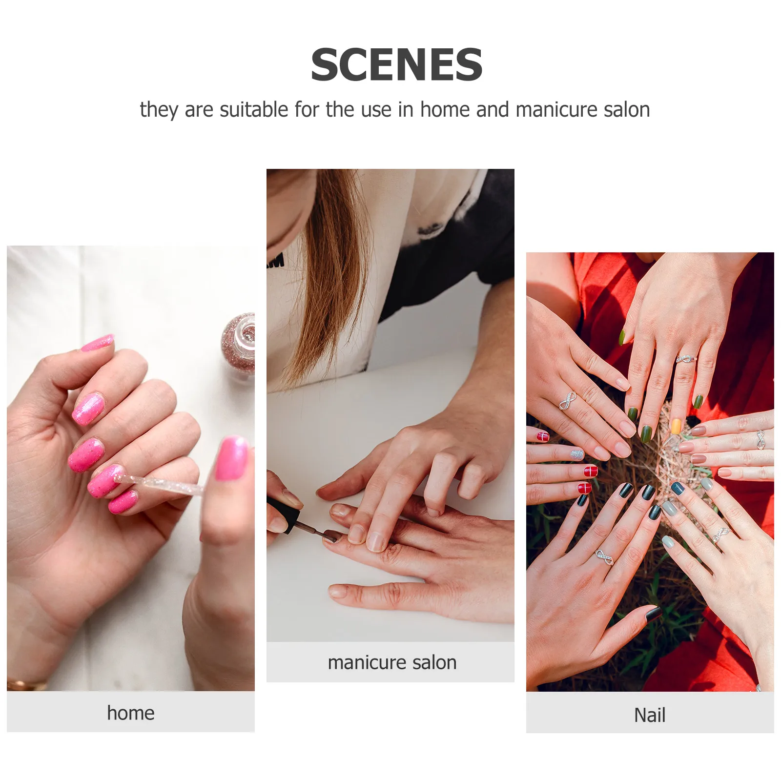 

24pcs False Nails Press On Medium Resin Art Supplies Tips Women Fake Nails Glue Manicure Nail Art Tools Decorative Wedding