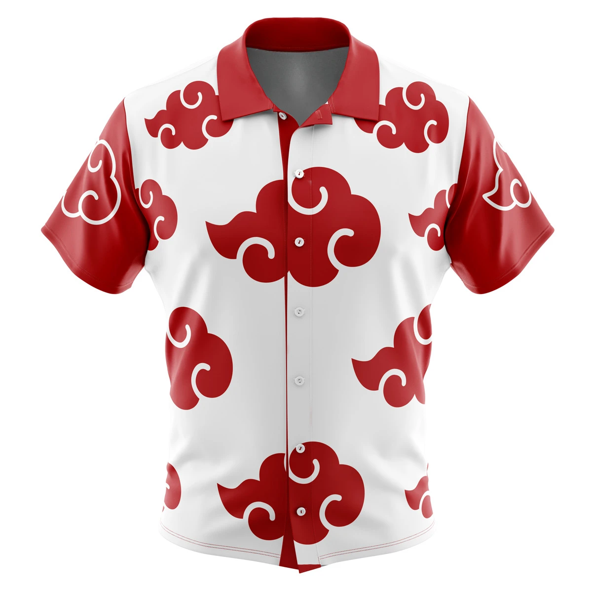 Akatsuki White Button Up Hawaiian Shirt