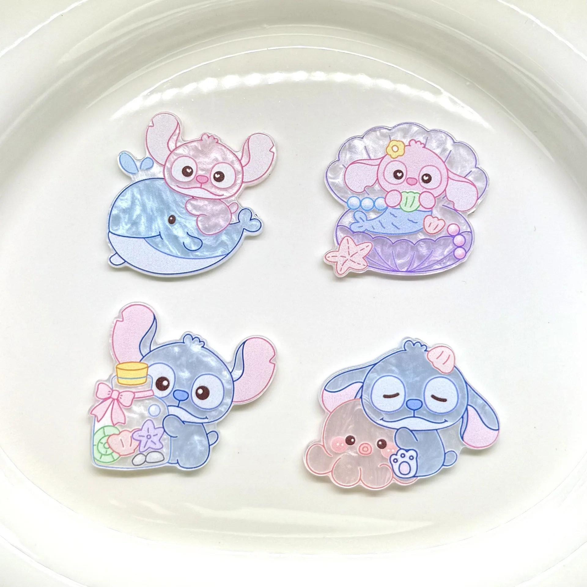 MINISO ディズニー アクリル 漫画 かわいい 超かわいい 水柄 粘着 DIY アクセサリー