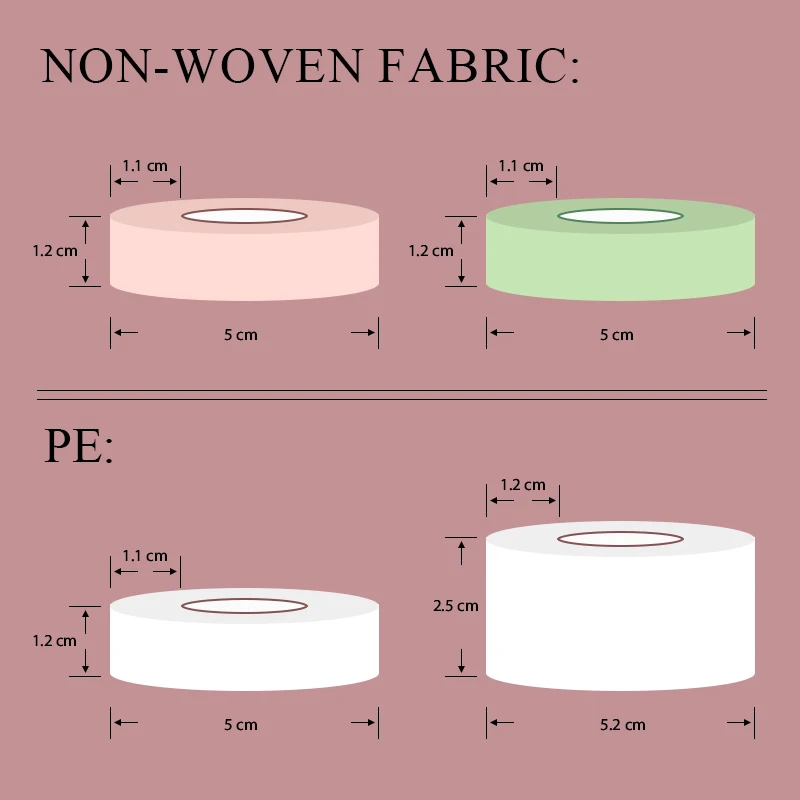 3/6 рулонов ленты для наращивания ресниц, накладки под глаза, дышащая легко рвется медицинская лента, безворсовые накладки под глаза, Нетканая лента