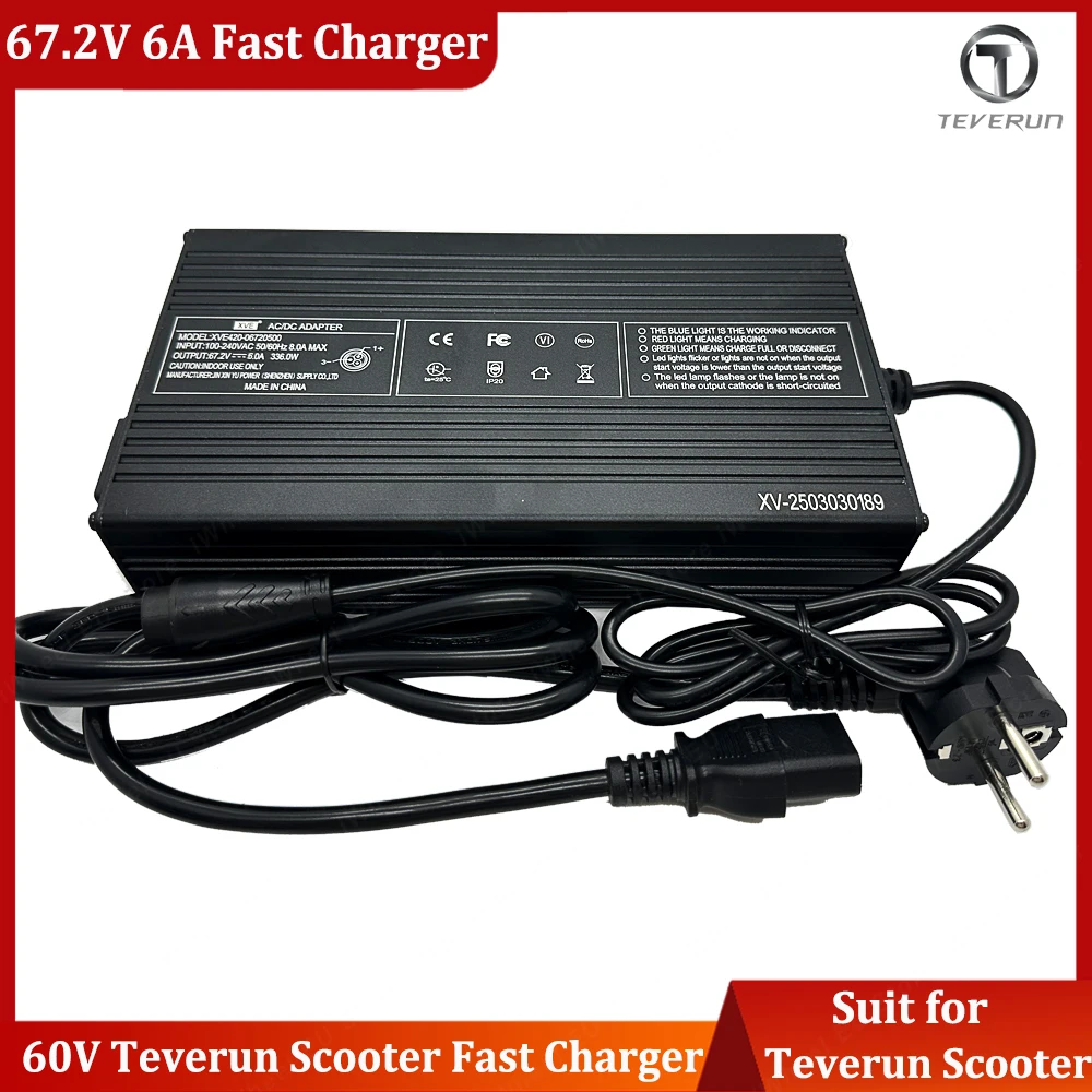 Official New Teverun Blade 67.2V 6A Fast Charger Only Suit 60V Blade GT+ II Blade Mini Ultra Fighter 11/11+ /Mini Pro Part