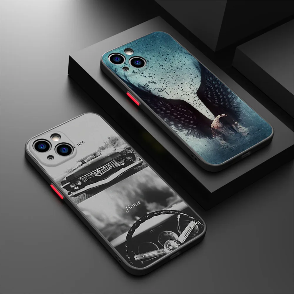 Phone Cases For iPhone 16 15 11 12 13 14 Pro Max X XR 7 8 Plus SE XS Mini Supernatural Castiel Skin feel Translucent Matte Cover