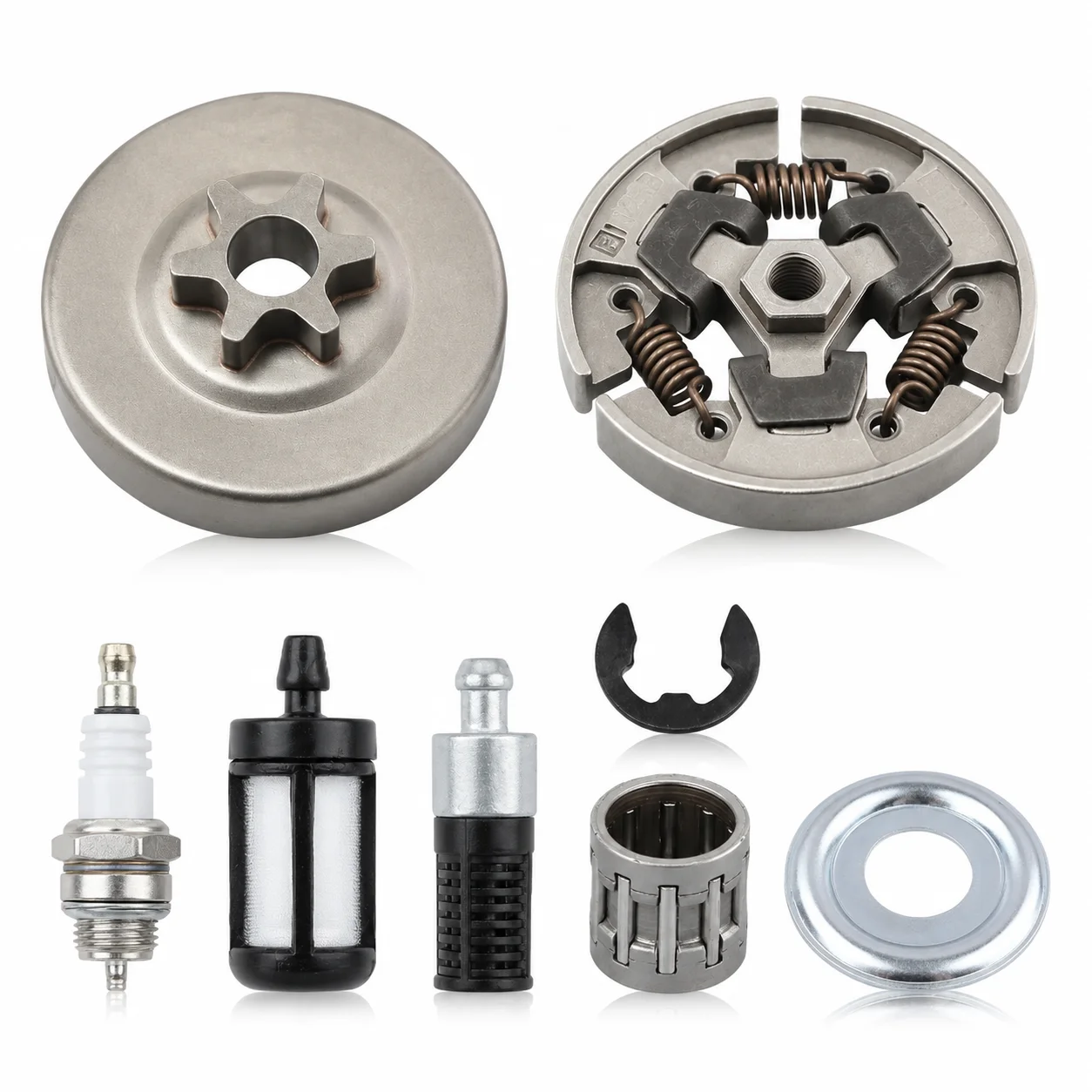 For Stihl MS194 MS194T Chainsaw Clutch Drum Sprocket Kit Spark Plug Oil Fuel Filter Replaces 1137 160 2000 1137 640 2005 3/8" 6T