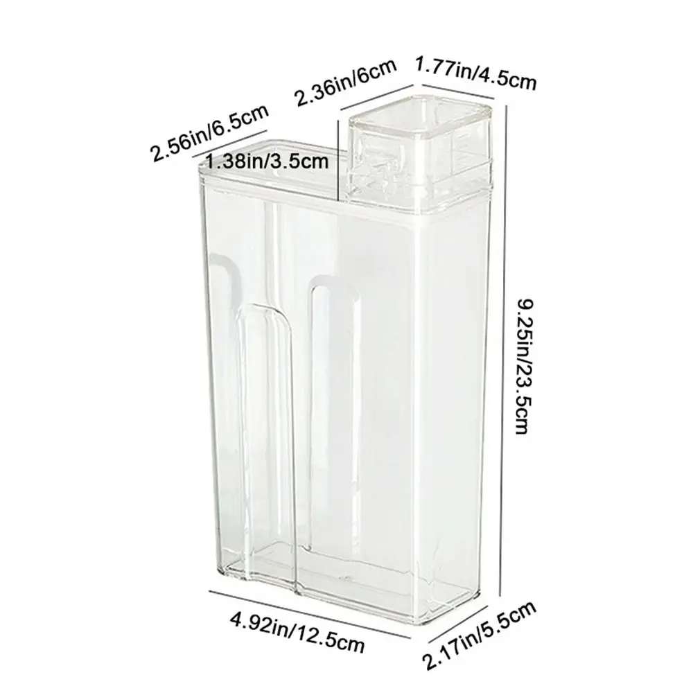 Transparent Laundry Detergent Bottle Large Capacity Sealed Laundry Powder Container Refillable with Cap Softener Storage Bottle