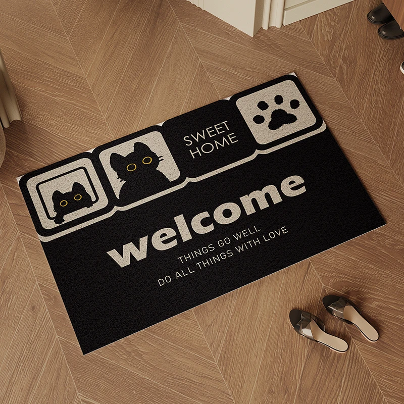 Creative Doormat Silk Ring PVC Anti Slip and Wear-resistant Household Doormat Sand Scraping and Dirt Resistant Pet Foot Mat