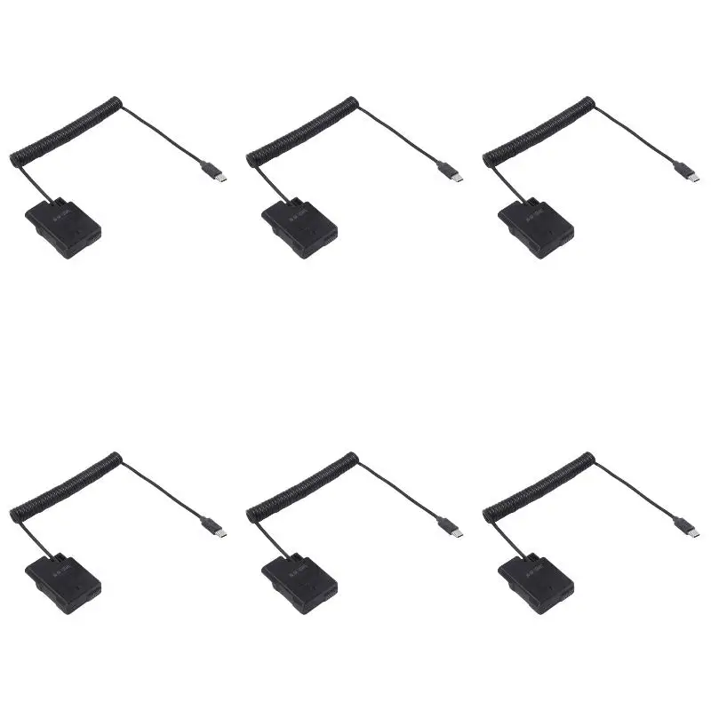 6Pack X(Type-C Spring Cable EL14 Dummy Coupler Battery for Nikon D3100 D3500 D5100 D5200 D5300 D5600 P7000 P7100 P7700 P7800