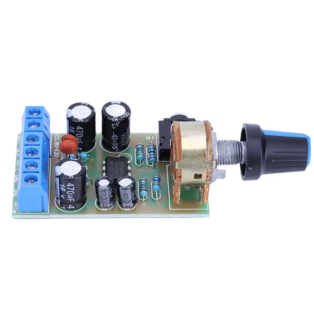 Módulo de placa amplificadora portátil TDA2822M DC1.8-12V Placa de módulo amplificador de potencia Digital práctica de 2,0 canales para altavoz de computadora