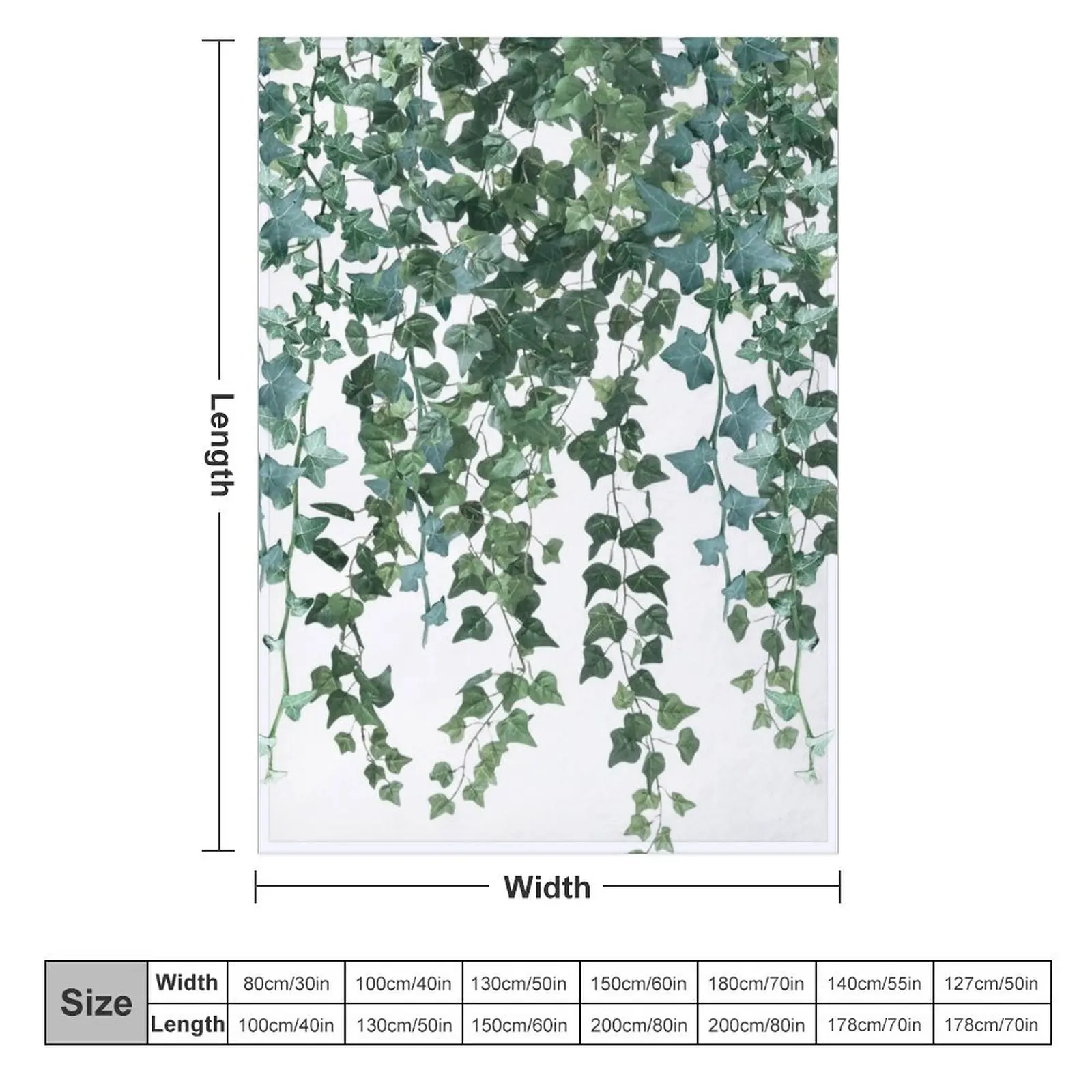 Ivy Hanging Vines Throw Blanket Multi-Purpose Luxury Designer Thermal Thin Blankets