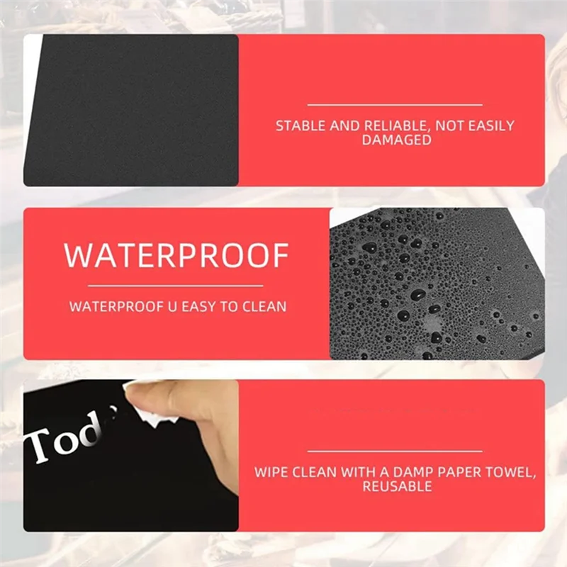 20 Pack Mini Chalkboard Signs Plastic For Chalk Sign For Food - Party - Buffet - Table Sign Chalkboard With 2 Chalk Marker-POS