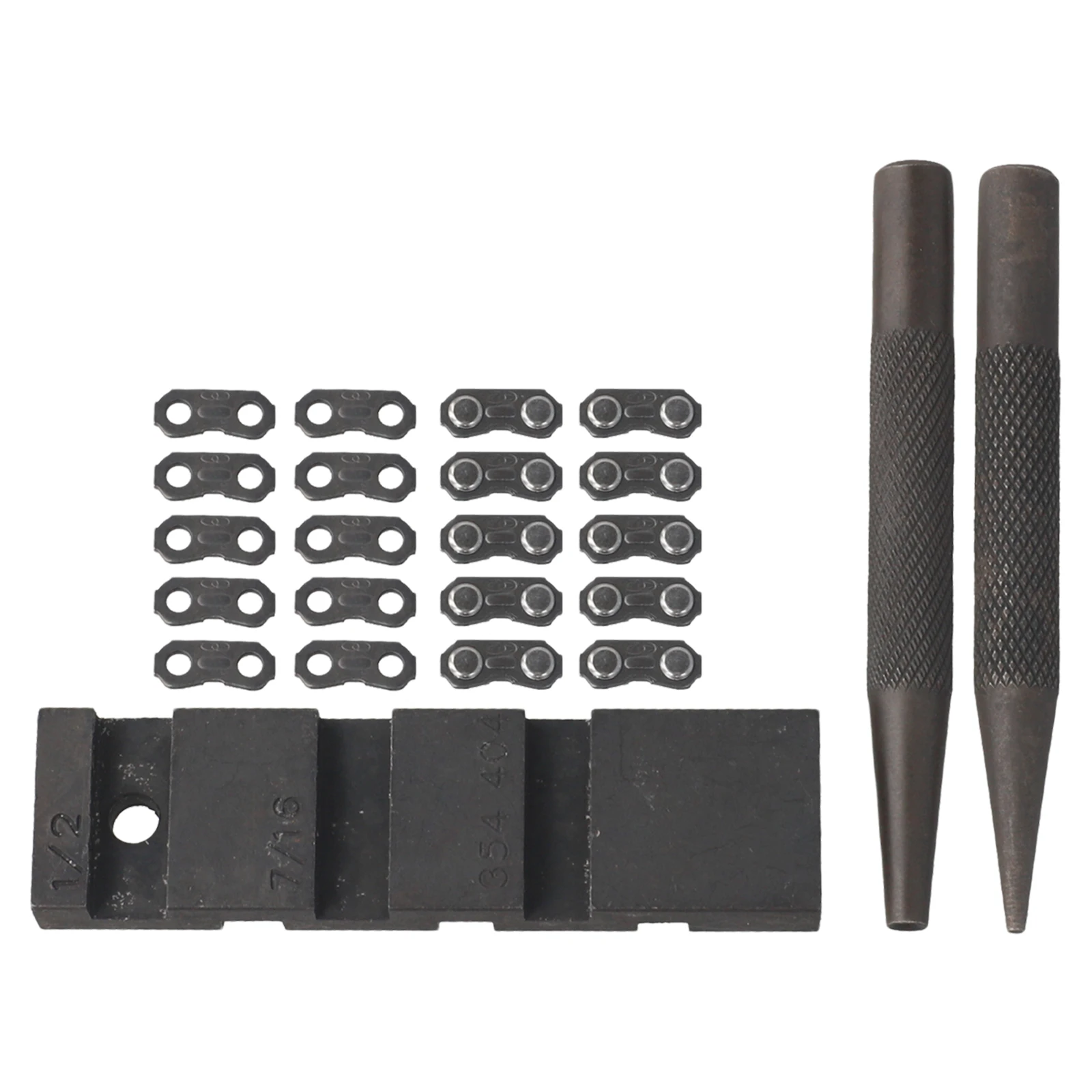 

Полный карманный комплект для ремонта бензопилы с инструментами из углеродистой стали включает в себя иглу для клепания цепи и компоненты для цепей с шагом 325