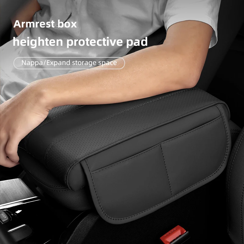 Car Interior Leather Armrest Box Miscellaneous Storage bag  For VW Golf Amarok T5 Phaeton Teramont ID3 Tiguan T-Cross Passat Mag