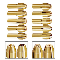 10pcs Drill Chucks Mini Drill Collet Chuck 4.2/4.8mm Shank Brass Chucks Adapter Rotary Tools Replacement Accessories