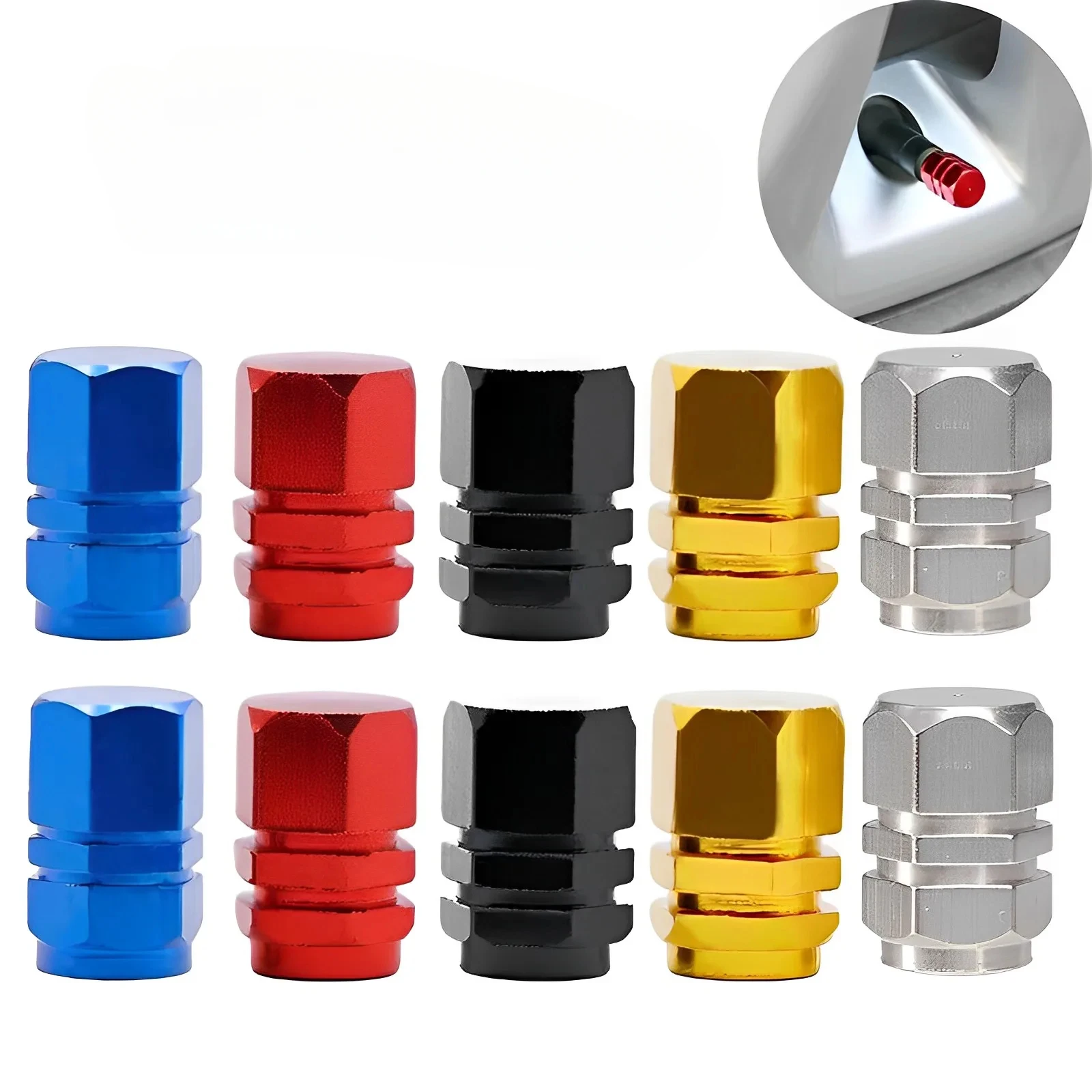 4/10Pcs Car Wheel Tire Valve Stems Caps Aluminum Tyre Rim Stem Covers Airdust Waterproof