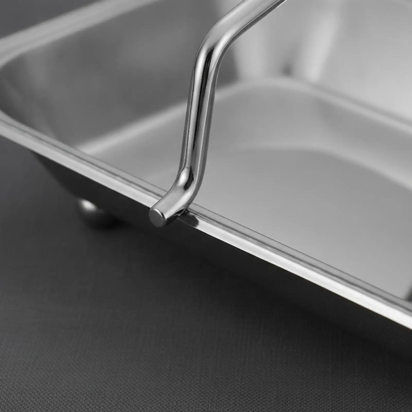 Stainless Steel Towel Tray Food Safe Rectangular Tray with Carrying Handle Portable Long-Lasting for Countertop Organization