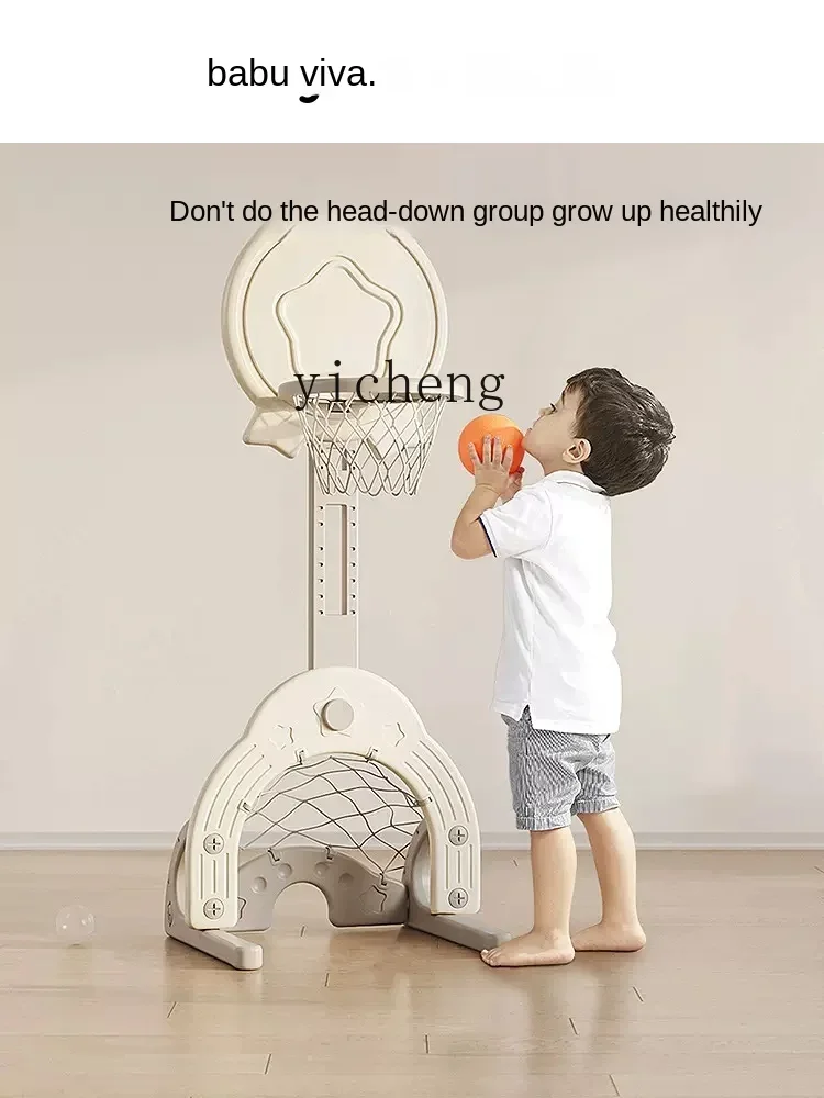 Tqh Children's Basketball Stand Adjustable Basketball Hoop Shooting Frame Indoor Baby's Ball Toy Basketball Mini