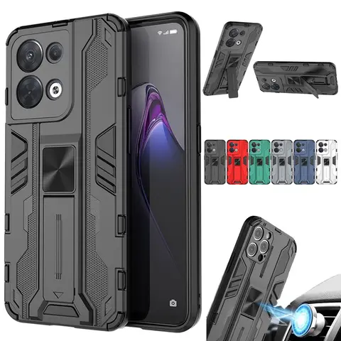 For OPPO Reno 8 Pro 5G Case Luxury Magnetic Car Holder Phone Case For OPPO Reno8 Reno 8 Pro + Plus Shockproof Armor Back Cover