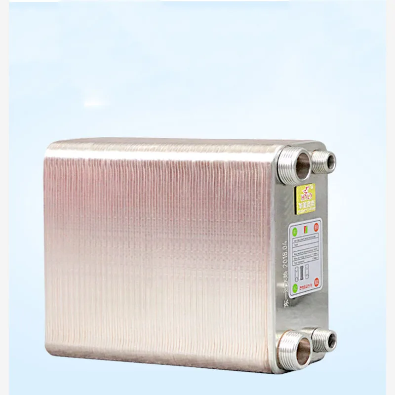 Cheap 100 Plates Stainless Steel Brazed Plate Heat Exchanger Water Heater Chiller Counter Flow Design for Efficient Heat Trans