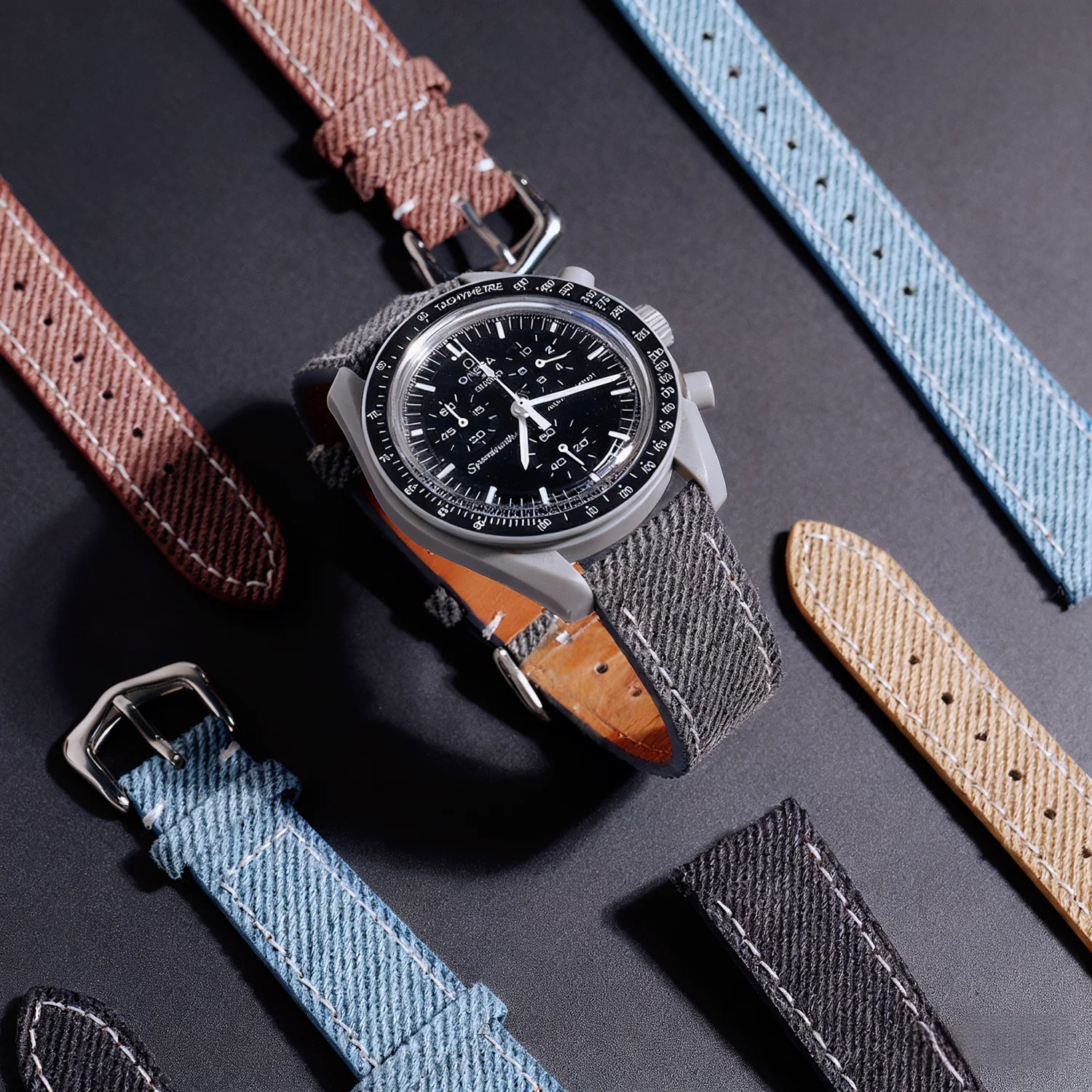 

18mm 20mm 22mm Sailcloth Stripes Watch Strap For Tissot Omega Patek Philippe Quick Release Watch Band Breathable Soft For Men