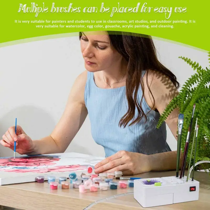 Detergente per pennelli per bambini Detergente per pennelli elettrico Dispenser per acqua di vernice Rondella per pennelli per San Valentino