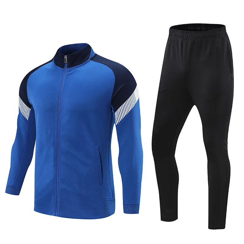 

New Full Zipper Football Sports Jacket Suit Men Football Long Sleeves Breathable Soccer Sportswear