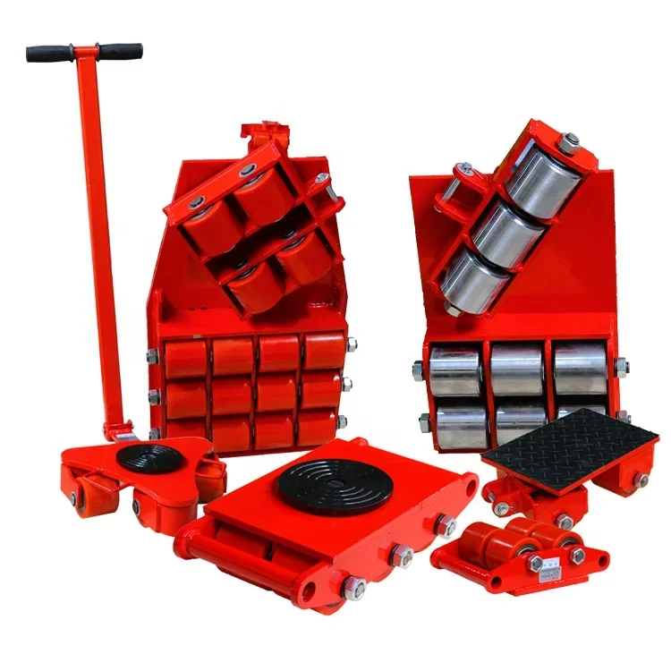 Multi Functional Dolly Skate Machine 6T Cast Iron Wheels Forklift Truck Used For Mobile Equipment Machinery Pallet Trolley