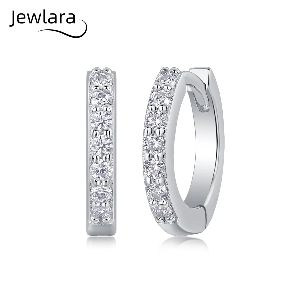 

Jewlara Moissanite Earrings for Woman Purple S925 Silver Tremella Ring, Hoop Earrings Sweet Lady, New Fashion Earings Jewelry