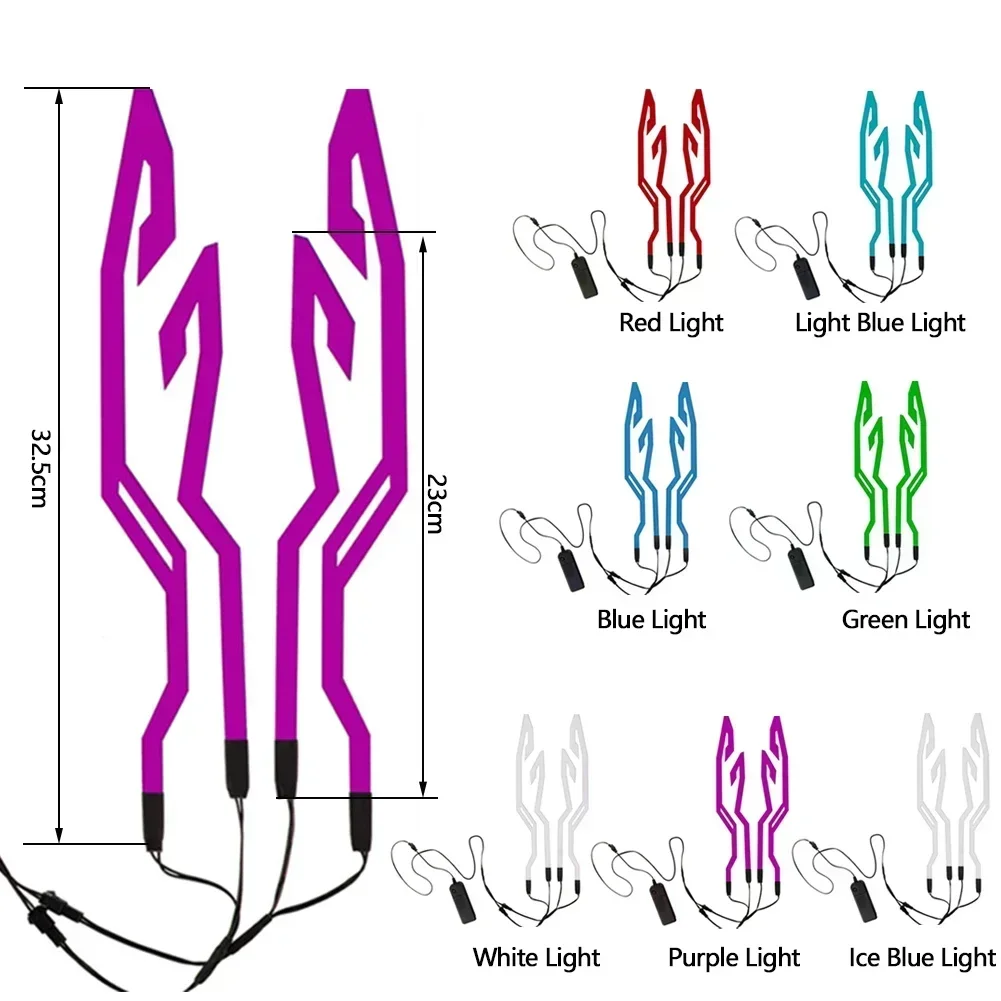 Waterproof LED Cold Light 4-in-1 Motorcycle Bike Helmet Strip EL Sticker Warning Lights Motorcycle Night Riding Accessories