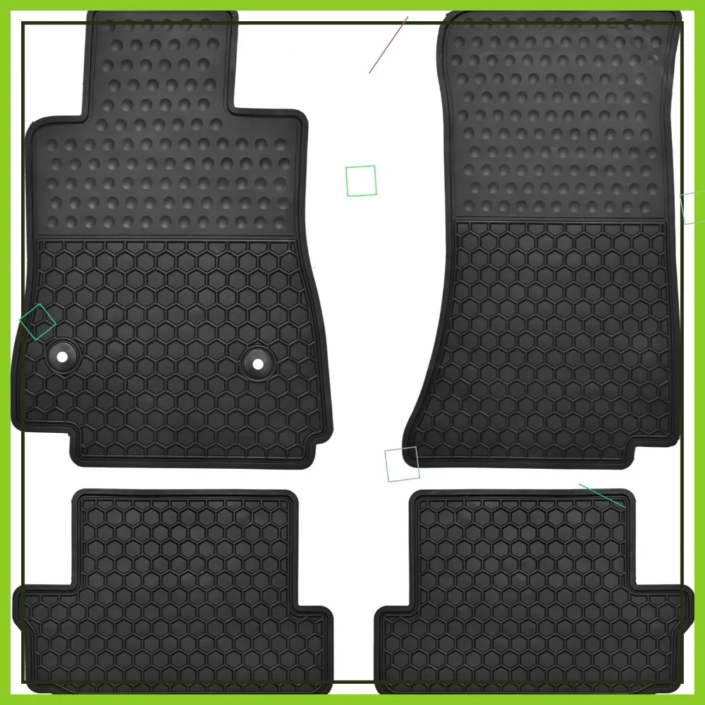 

Custom Fit Car Floor Mats for Chevy Camaro 2016-2025, Full Black Rubber All Weather Protection Odorless Auto Liner