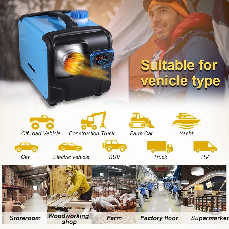 3 in 1 12V/24V/220V Diesel Air Heater 5KW--8KW Parking webasto Dry Without Turning on The Engine for Car Home Auxiliary Kits