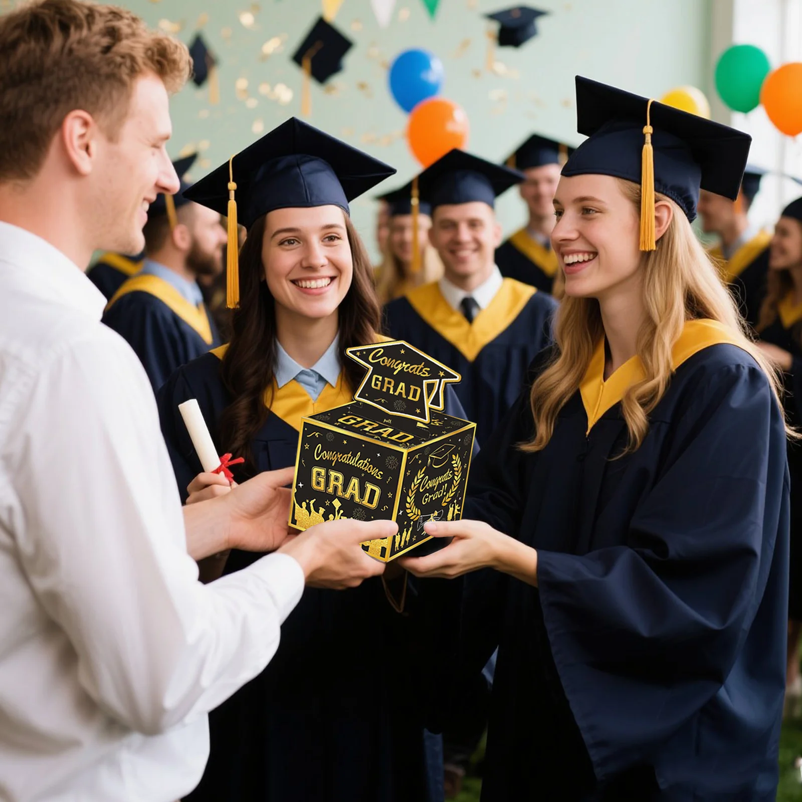 Arts And Crafts for Kids Ages 3-5 Boys 2025 Graduation Surprise Box For Gift Pull Graduation Holder For With 50 PCS Plastic Bags