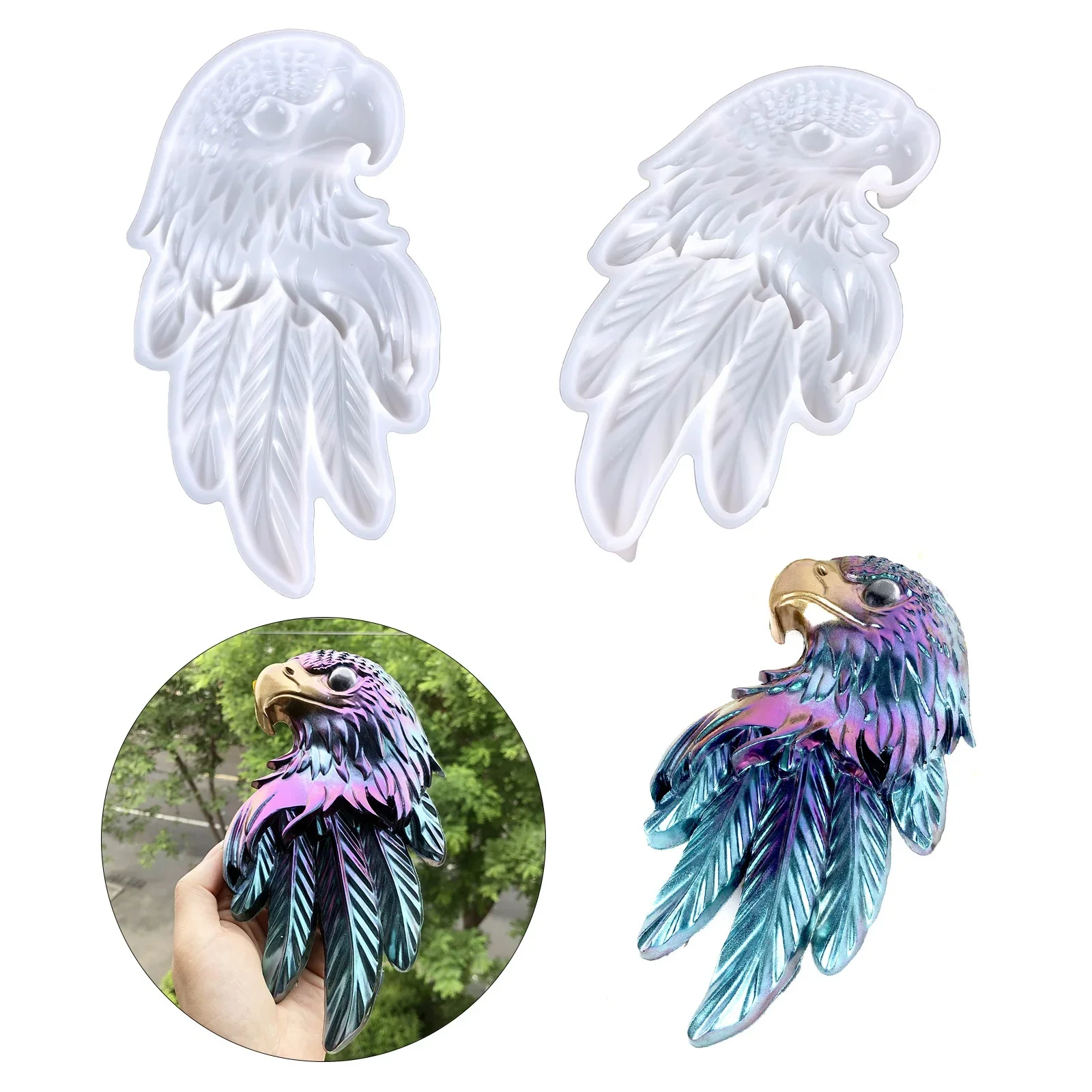 DIY Glue Drop Mold Eagle Wall Hanging Nordic Wall Decoration Silicone Mold Three-dimensional Living Room Pendant Decoration