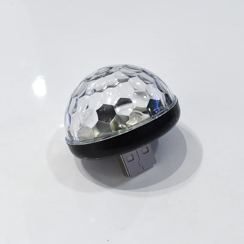 Mini veilleuse USB à commande vocale, boule lumineuse LED RVB pour voiture, téléphone, petite lampe, budgétaire de paupières, lumières de fête sonores pour enfants