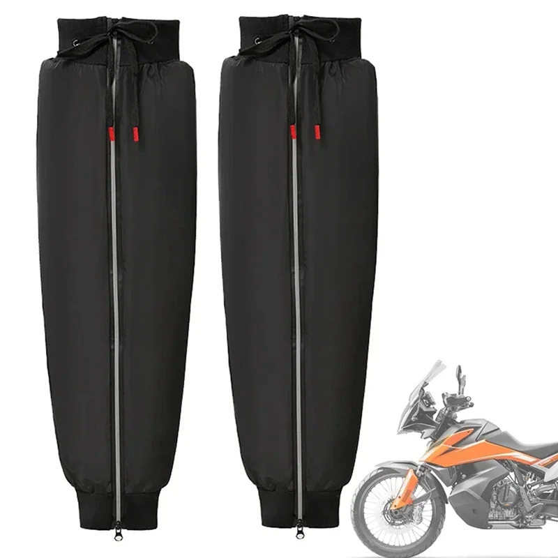 40/60/70cm Winter Motorcycle Knee Brace Thicken Warm Windproof Protection Leg Warmers Fleece Windshield Leg Cover Cycling Guard image 6