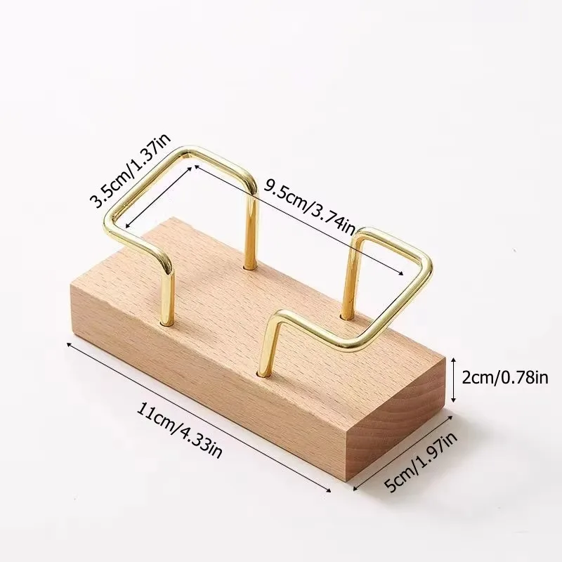 Business Card Holder Organizer Office Desk Display Stand Memo Counter Accessories Tabletop Shelf Home Wooden Card Holder Storage