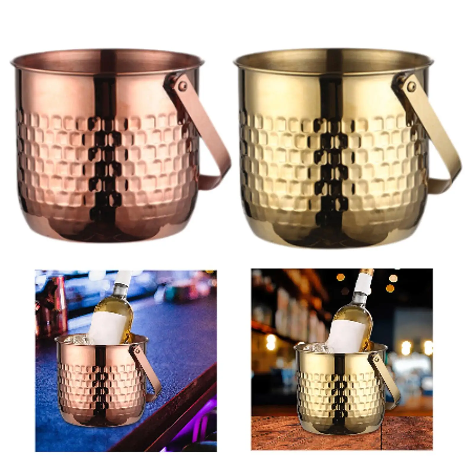 

Serving Bucket Beer Drinks Portable Ice Bucket for Restaurant Bar Champagne