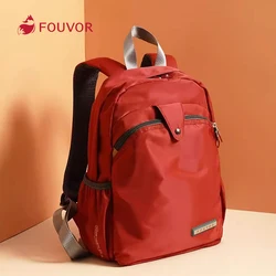 Fouvor damski plecak nylonowy wodoodporny lekki plecak na ramię 2024, duży, swobodny tornister studencki 2587-11