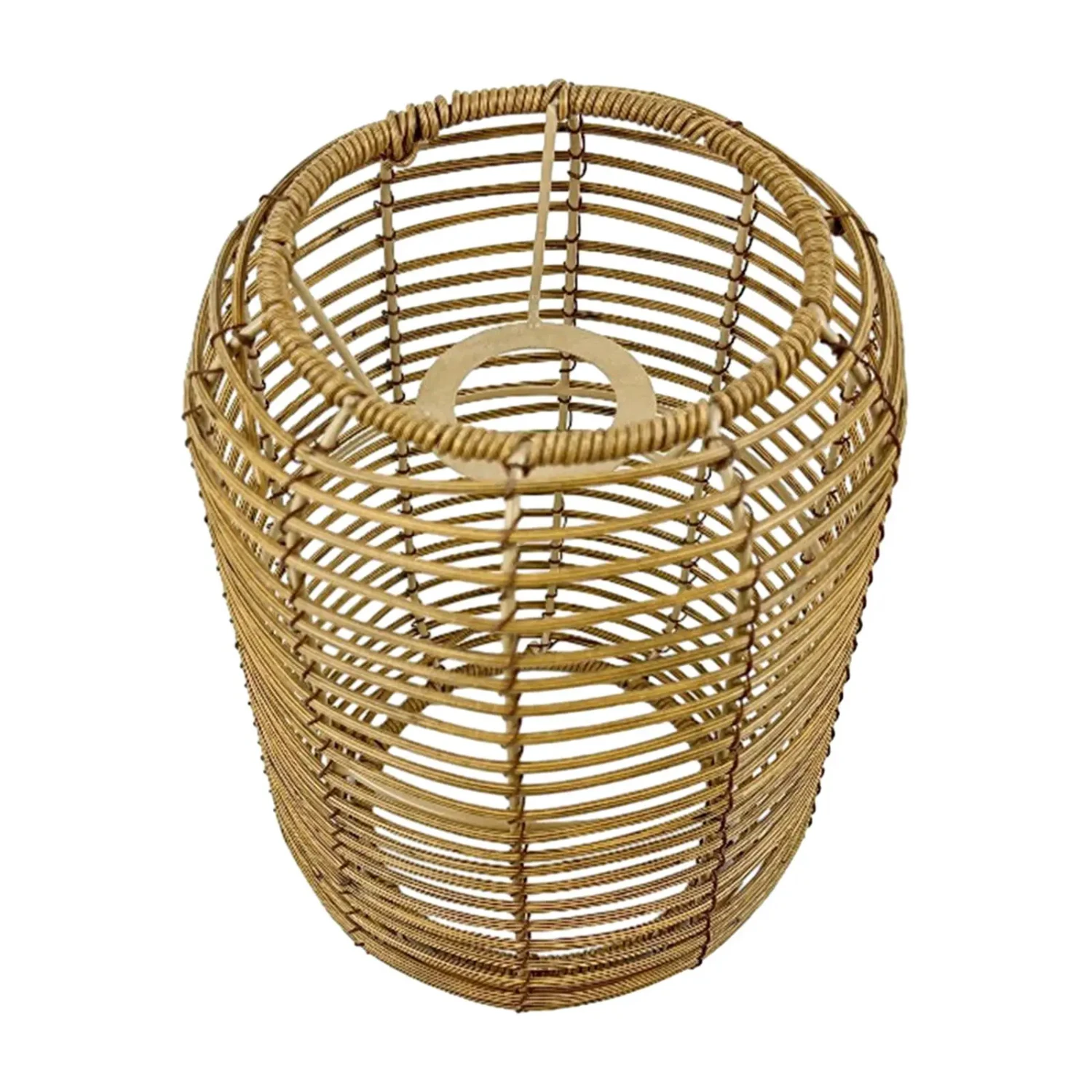 Neue Imitation Rattan gewebte Lampen schirm Leuchten Schatten DIY Anhänger Lampen schirm Küche Hotel Nachttisch Restaurant