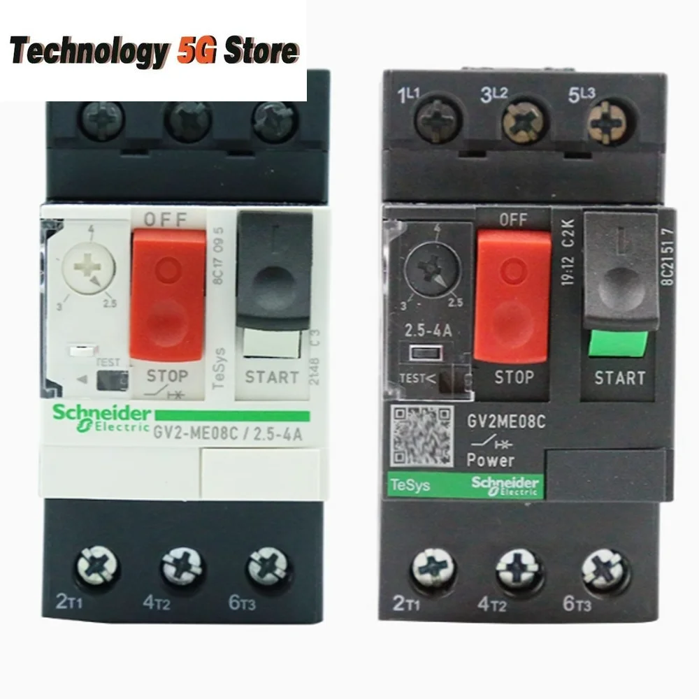 

Original Schneider GV2-ME08C Motor Protection Circuit Breaker GV2ME08C 2.5-4A Push Button 3P Thermal Magnetic Type Power Supply