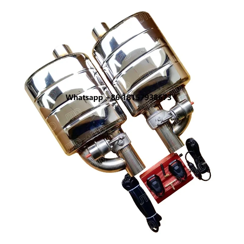 

JTLD Universal 201 Stainless Steel 76mm 3" Exhaust Muffler Vacuum Valve Muffler With Controller Pneumatic Single Valve Muffler