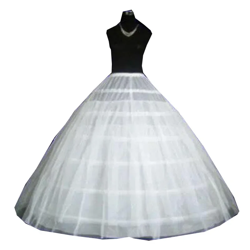 6 Hoops Two Layers Tulle Wedding Petticoat Ball Gown Crinoline Slip Underskirt For Dress Bridal Bride Accessories