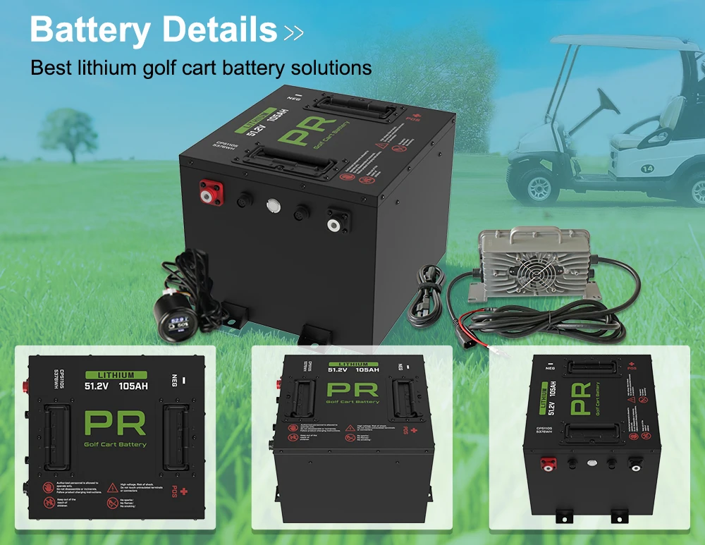 BT Monitor High Power Connect In Parallel 24V 36V 48V 72V 50Ah 60Ah 72Ah 105Ah 160Ah LiFePO4 Golf Cart Batteries view 6