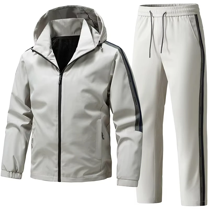 Survêtements pour homme, ensemble sweat à capuche et cardigan pour homme, vêtements de sport, ensemble 2 pièces, ensemble décontracté pour la course à pied et la remise en forme, ensemble coupe-vent chaud, ensembles de sport