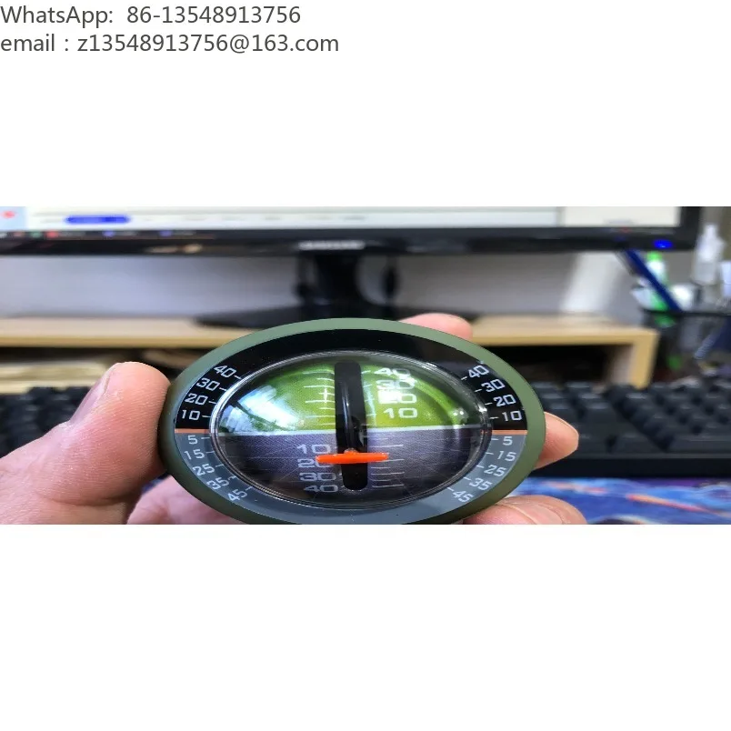 Vehicle-mounted self-sensing slope meter, off-road vehicle high-precision tilt balancer, luminous horizontal ornament