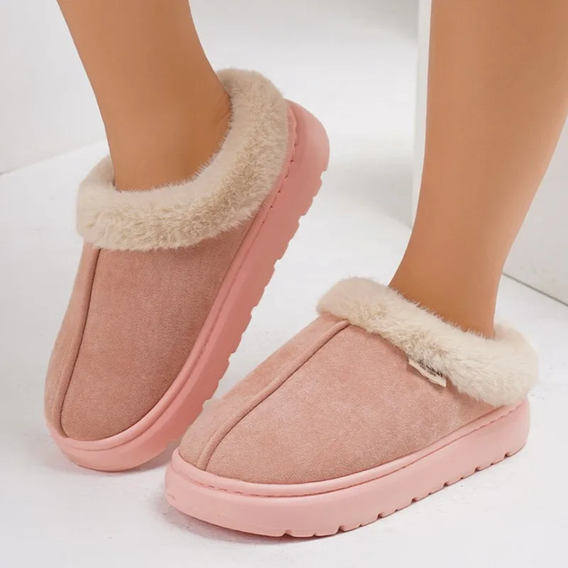 

Женские тапочки, зимние теплые напольные пушистые тапочки, женские меховые плюшевые женские тапочки, легкая женская домашняя обувь, обувь