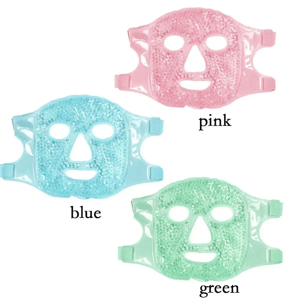 Relieve Fatigue Ice Gel Eye Face Mask Reduce Face Puff Reusable Sleep Mask Gel Beads Compress Cold and Hot Heat